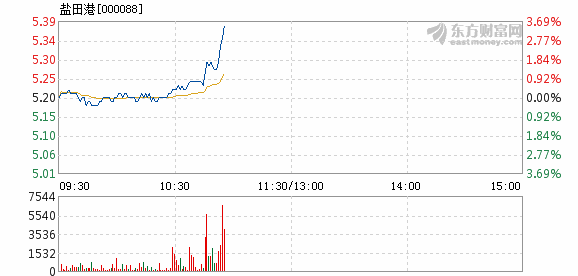 盐田港2月12日快速上涨